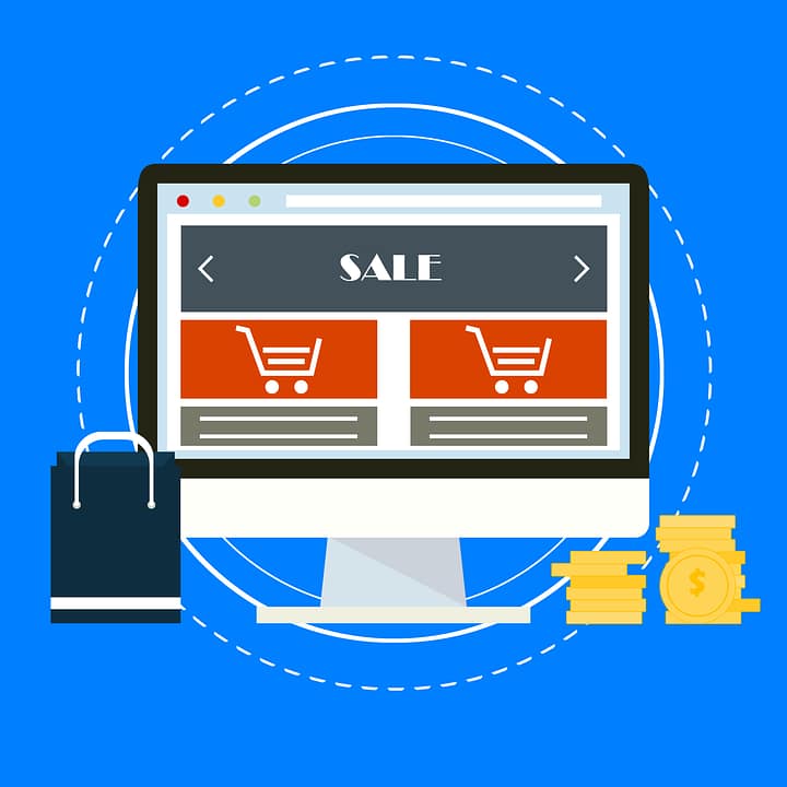 ecommerce on monitor